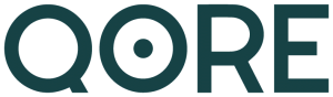 QORE Logo White Teal